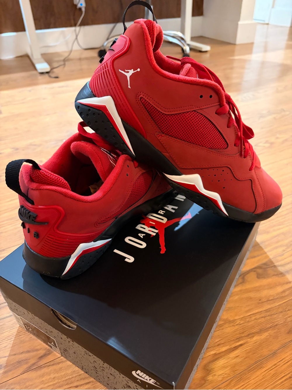 Nike Air Jordan Retro Men's Red Basketball Shoes